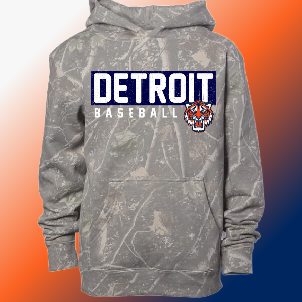 Detroit Baseball - Deadwood Camouflage Hoodie (Youth & Adult)