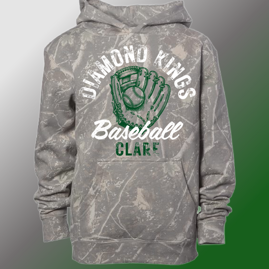Diamond Kings Baseball - Distressed Glove Deadwood Camouflage Hoodie (Youth & Adult)
