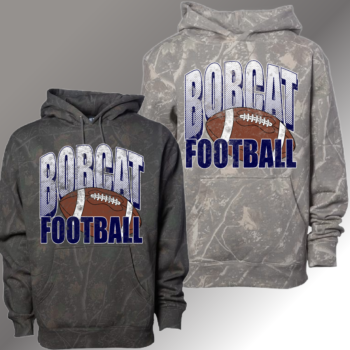 Bobcat Football -  Deadwood Camouflage Hoodie (Youth & Adult)