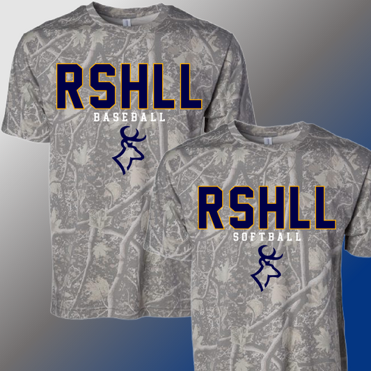 RSHLL Roscommon St. Helen Little League - Initials Deadwood Camouflage Tee (Adult)