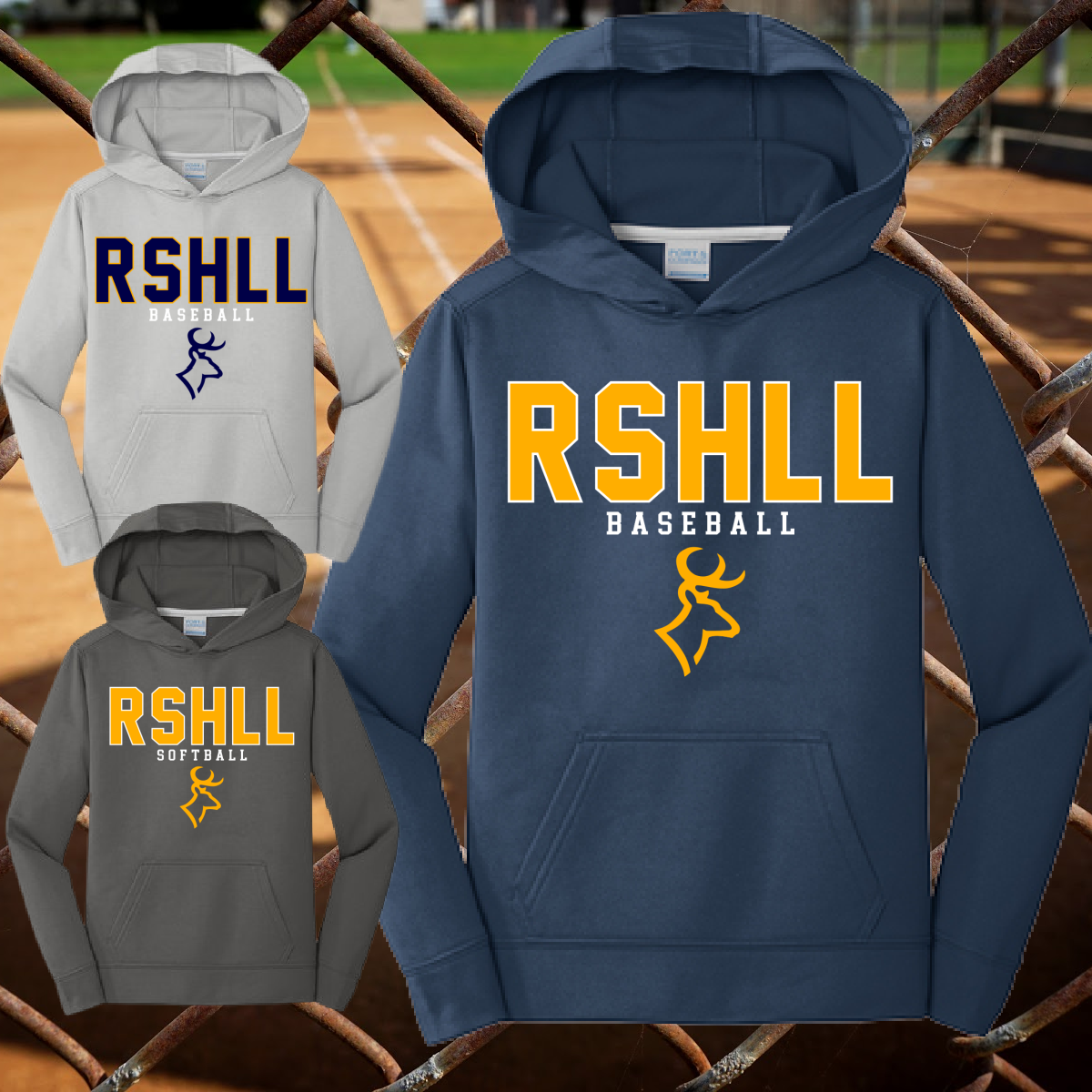 RSHLL Roscommon St. Helen LL - Initials Performance Hoodie (Youth & Adult)