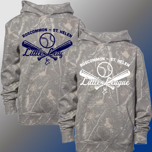 RSHLL Roscommon St. Helen Little League - Logo Deadwood Camouflage Hoodie (Youth & Adult)