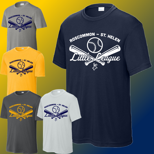 RSHLL Roscommon St. Helen Little League - Logo Performance Tee (Youth & Adult)