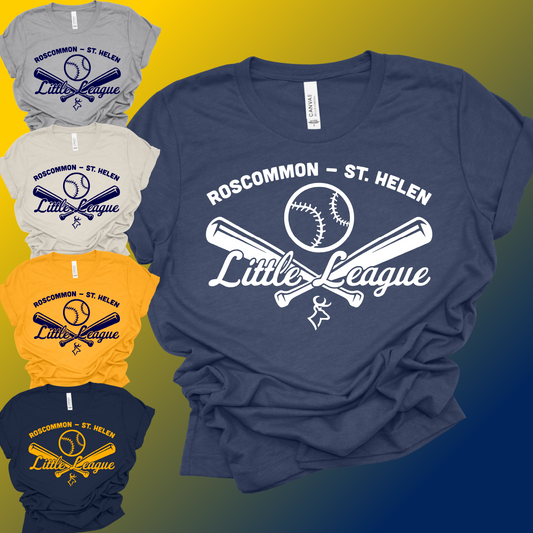 RSHLL Roscommon St. Helen Little League - Logo Premium Tee (Toddler, Youth & Adult)