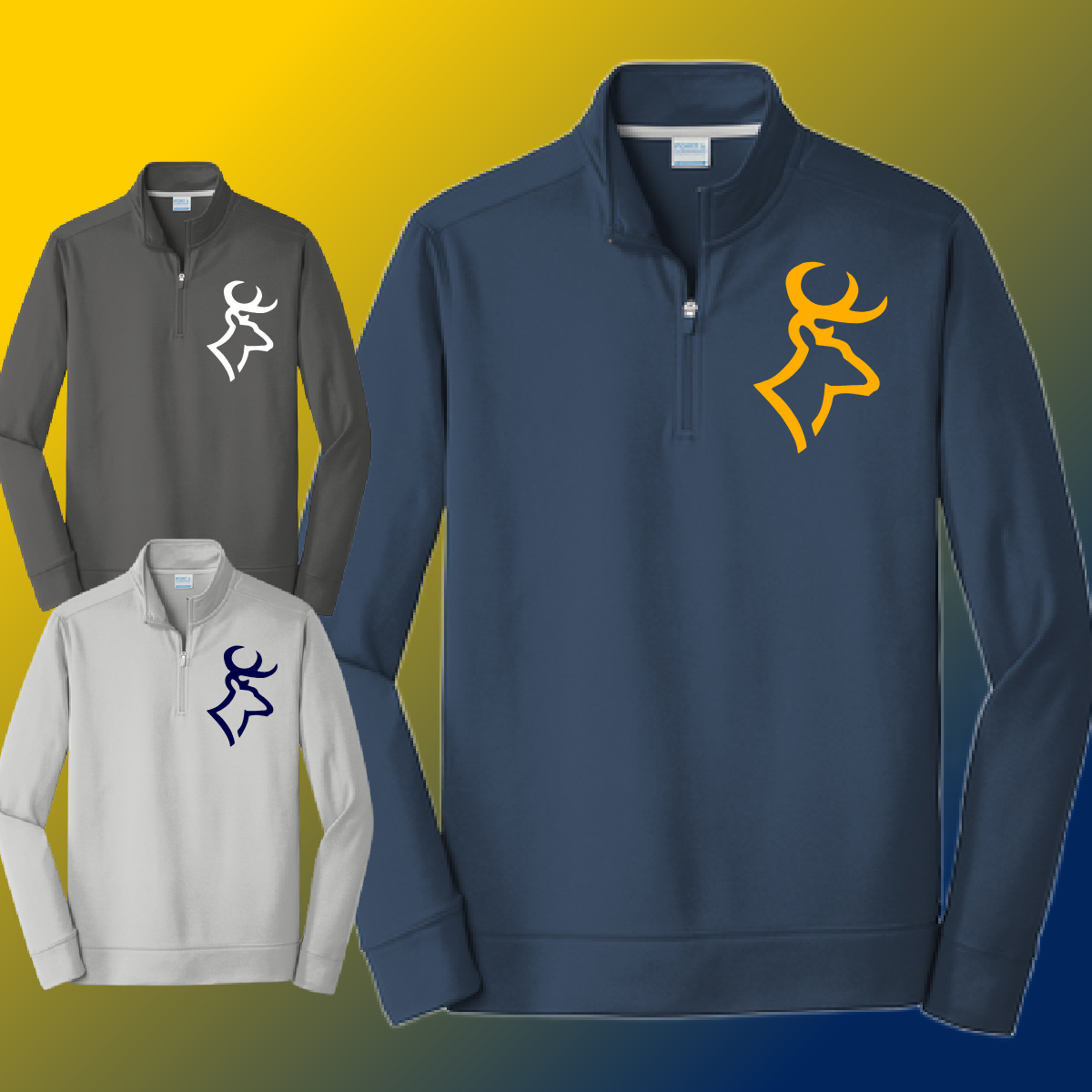RSHLL Roscommon St. Helen Little League - Deer Head Performance Quarter Zip (Adult)