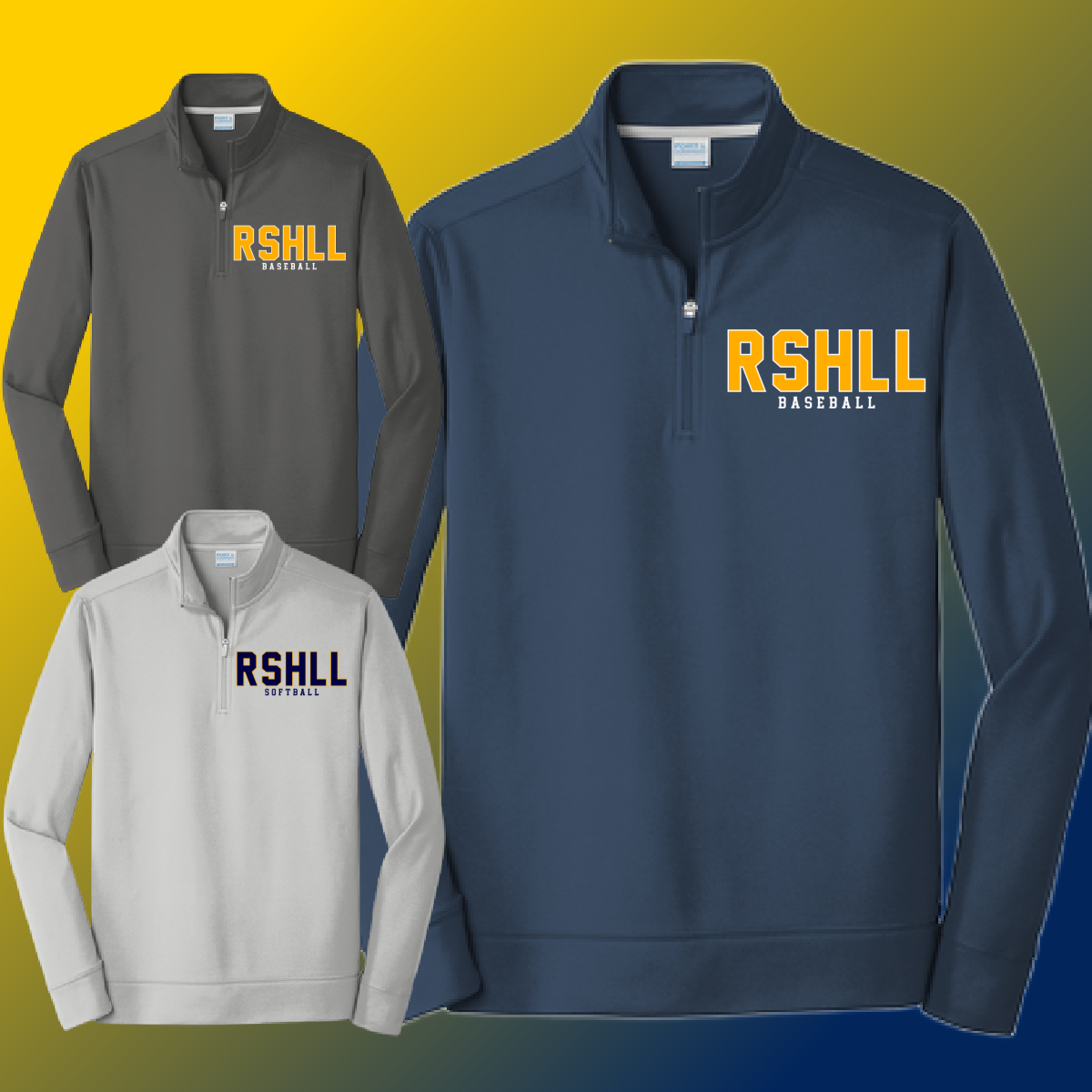 RSHLL Roscommon St. Helen Little League - Initials Performance Quarter Zip (Adult)
