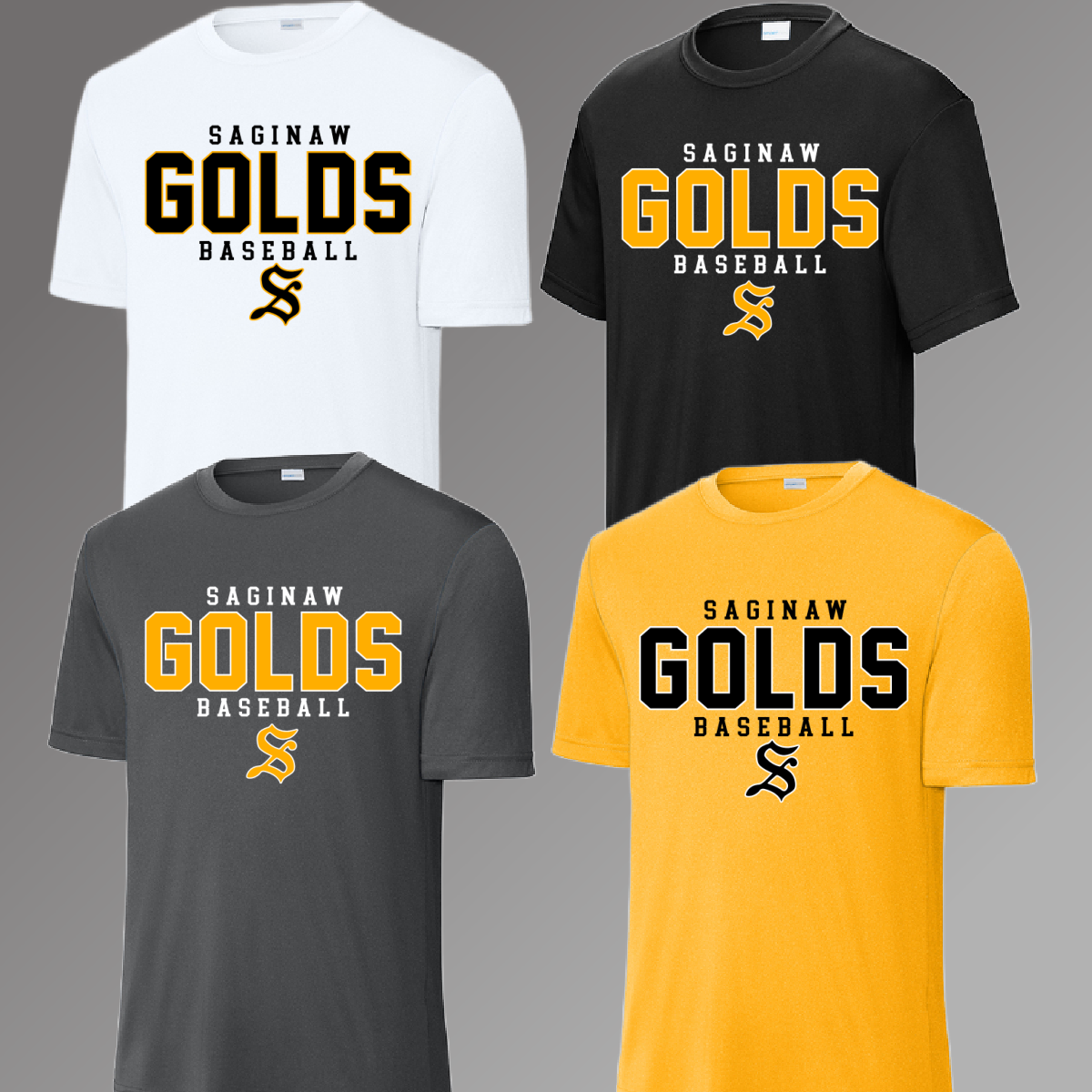 Saginaw Golds - BASEBALL Performance Tee (Youth & Adult)