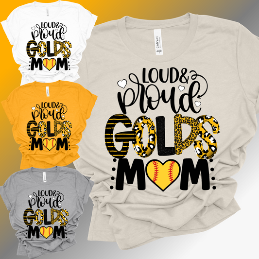 Saginaw Golds SOFTBALL - Loud & Proud Premium Tee (Adult)