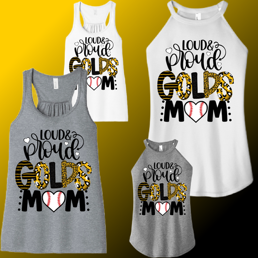 Saginaw Golds BASEBALL - Loud & Proud Women's Tank