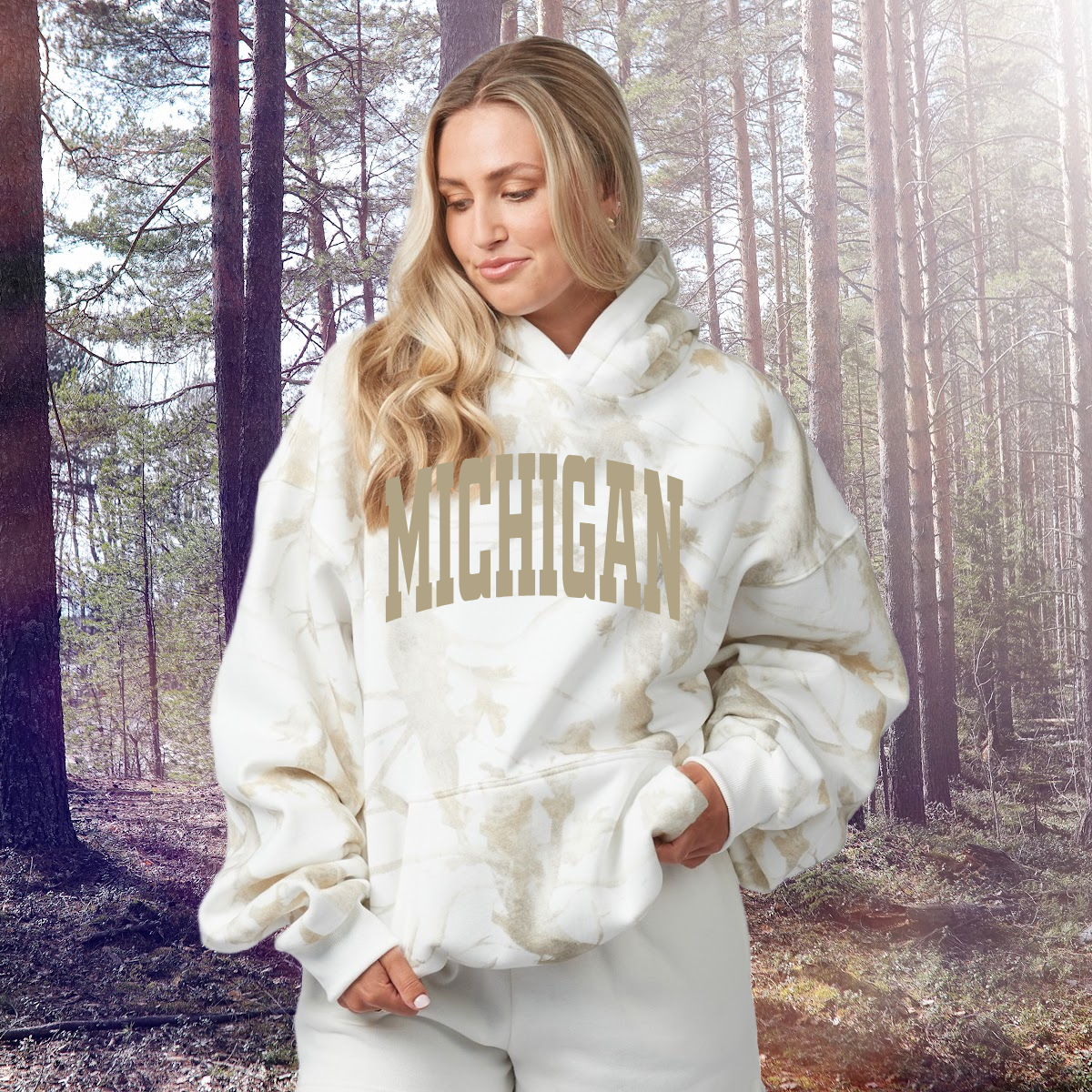 Michigan - White Oak Camo Hoodie (Adult)