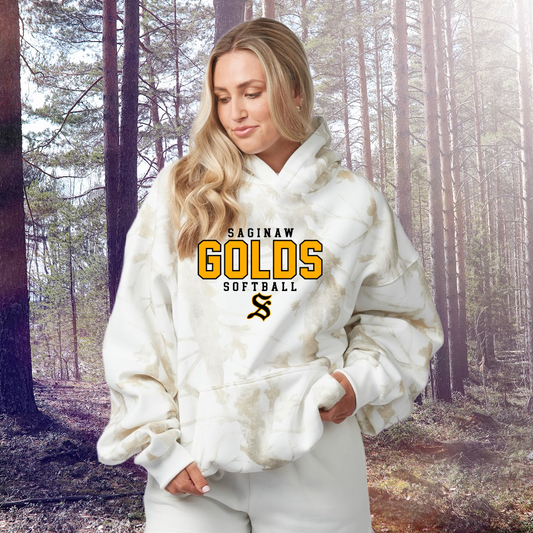 Saginaw Golds SOFTBALL - White Oak Camo Hoodie (Adult)