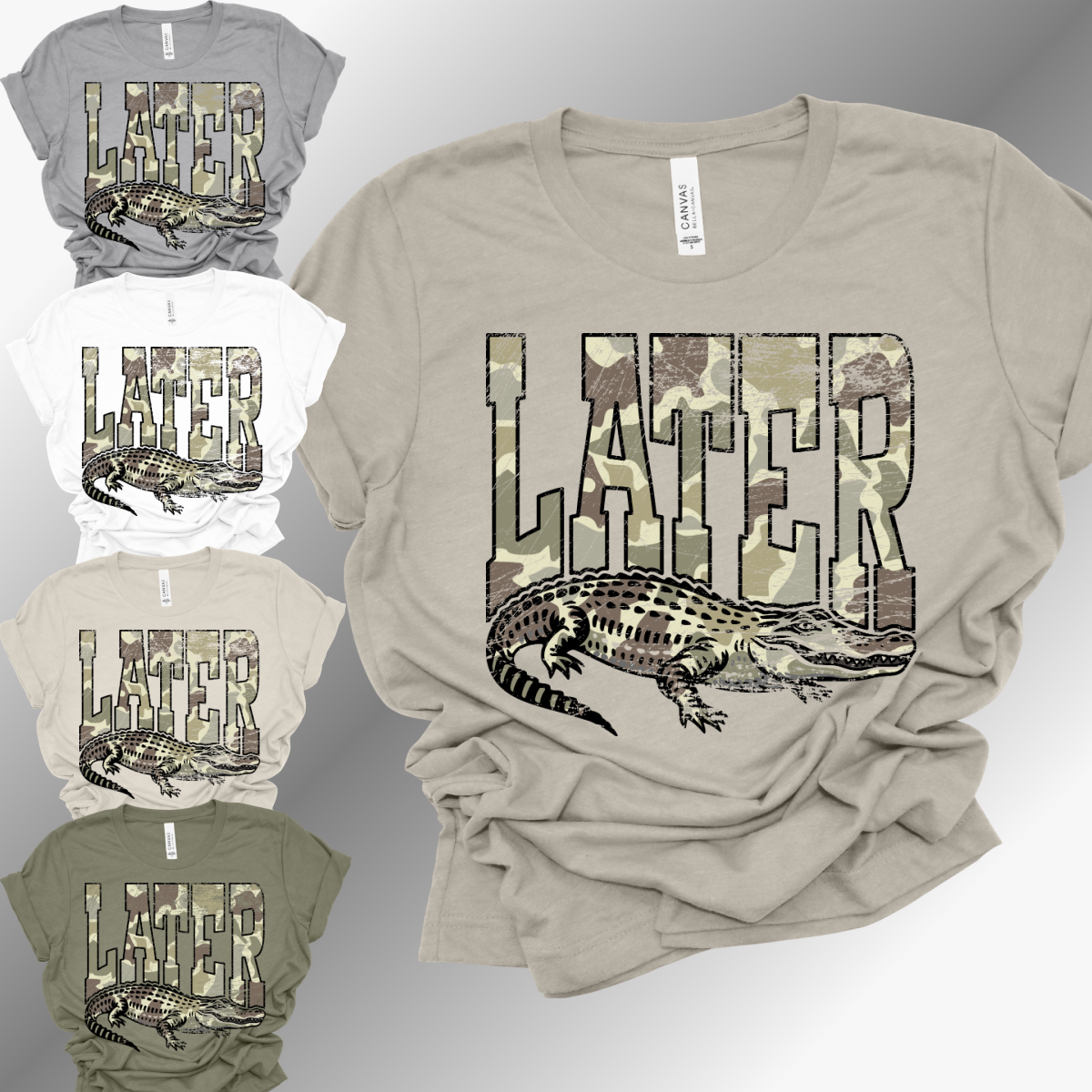 Later Gator Camo - Bella Canvas Tee (Adult)