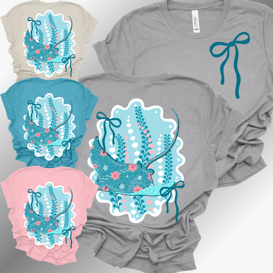 Floral Stingray - Bella Canvas Tee (Adult)