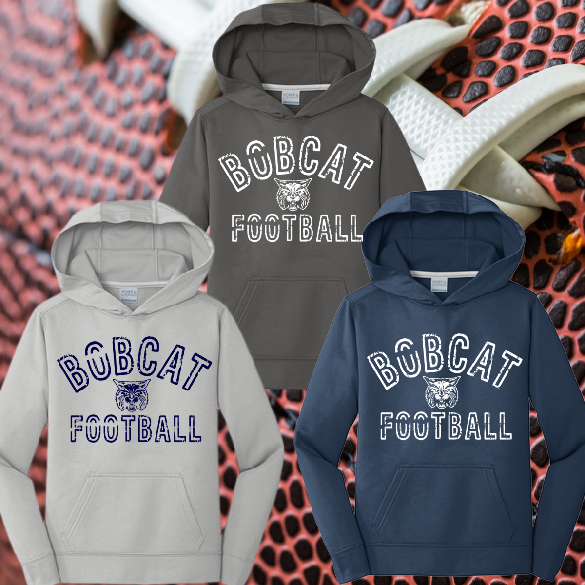 Bobcat Football - Performance Hoodie (Youth & Adult)