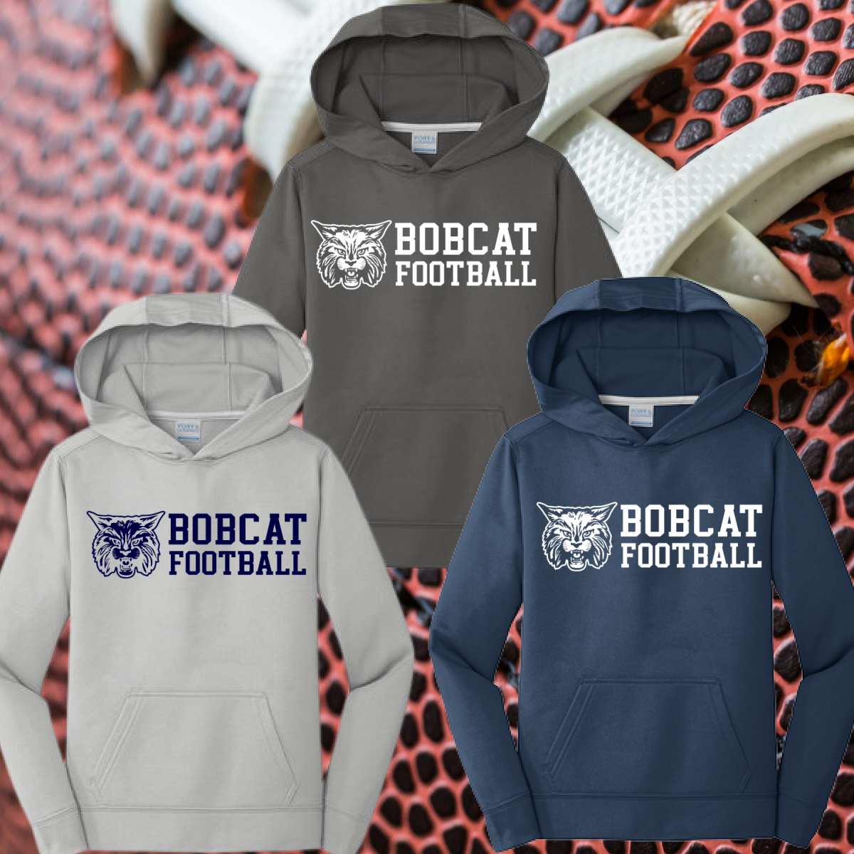 Bobcat Football - Performance Hoodie (Youth & Adult)