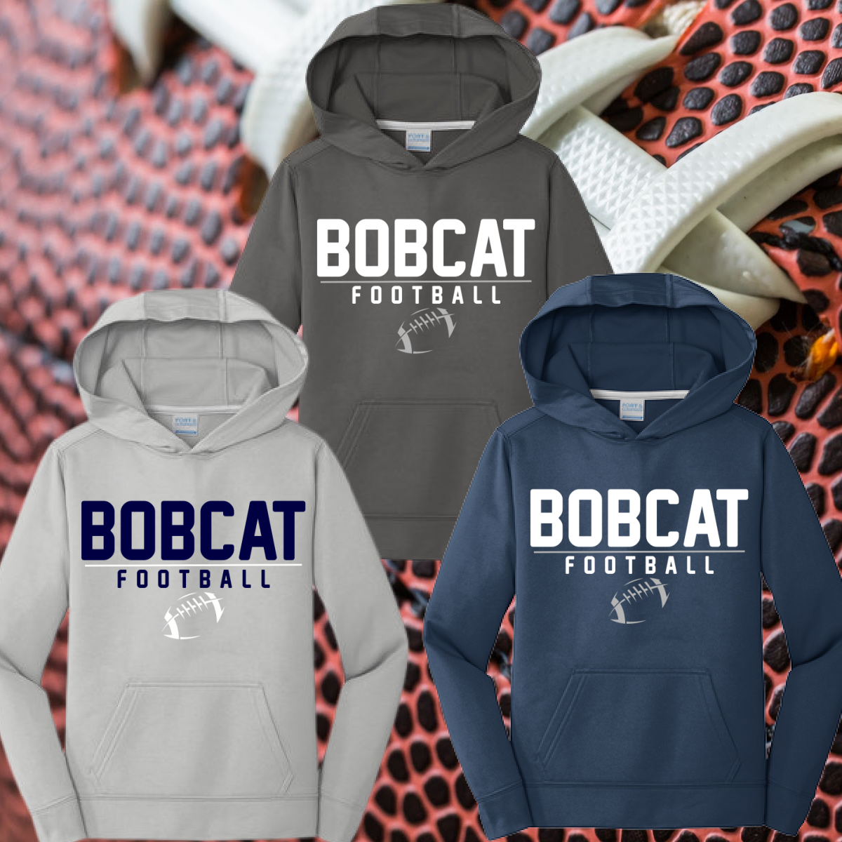 Bobcat Football - Performance Hoodie (Youth & Adult)