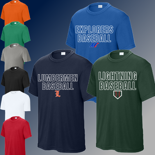 Outline Font - YOU CHOSE THE TEAM! Performance Tee (Youth & Adult)