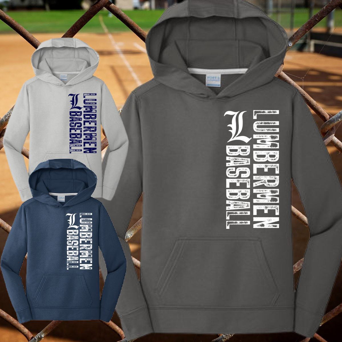 Mid Michigan Lumbermen - Vertical Performance Hoodie (Youth & Adult)