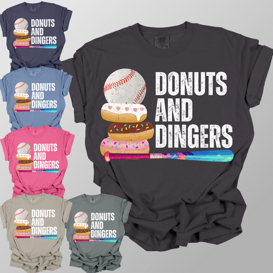Donuts & Dingers - Comfort Colors Tee (Youth & Adult)