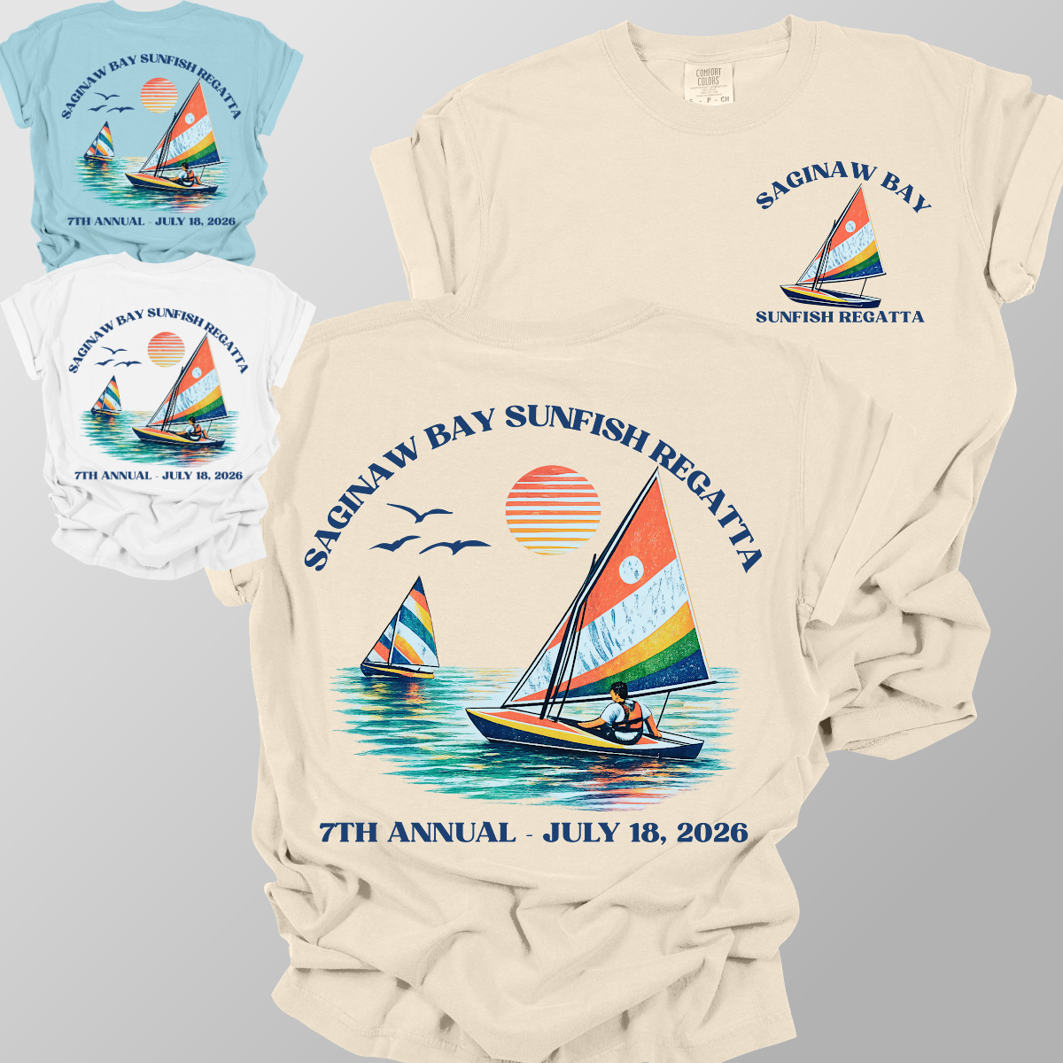Saginaw Bay Sunfish Regatta - Comfort Colors Tee (Youth & Adult)