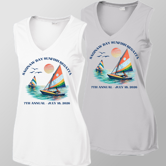 Saginaw Bay Sunfish Regatta - V Neck Performance Tank (Womens)