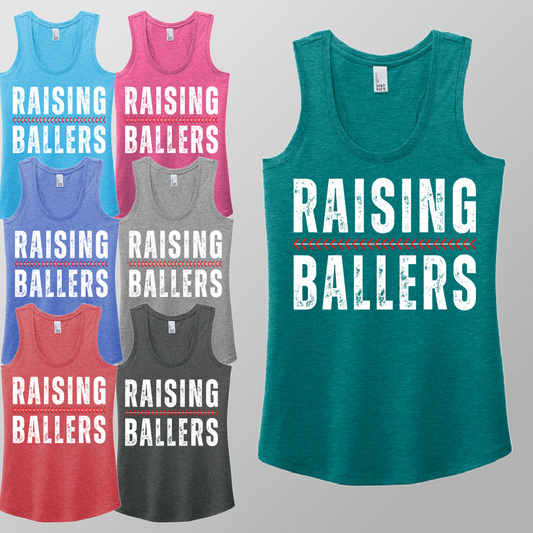 Raising Ballers - Racerback Tank (Womens)