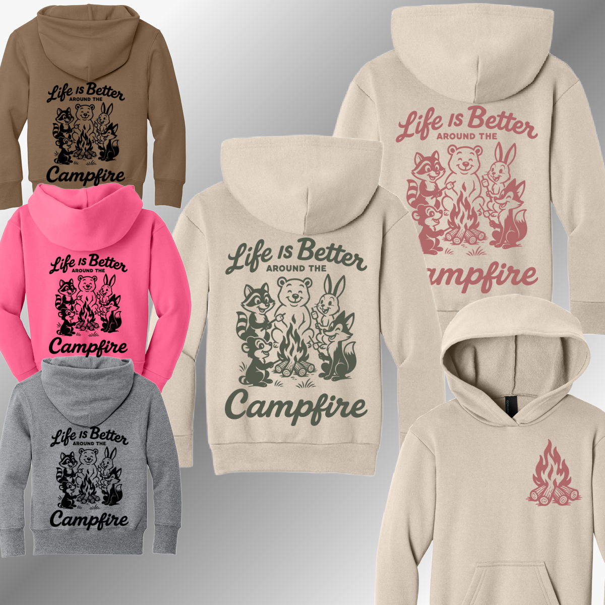 Life Is Better Around The Campfire - Basic Sweatshirt (Youth)