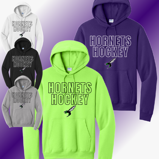 Midland Hornets - Outline Font Basic Hoodie (Youth & Adult)