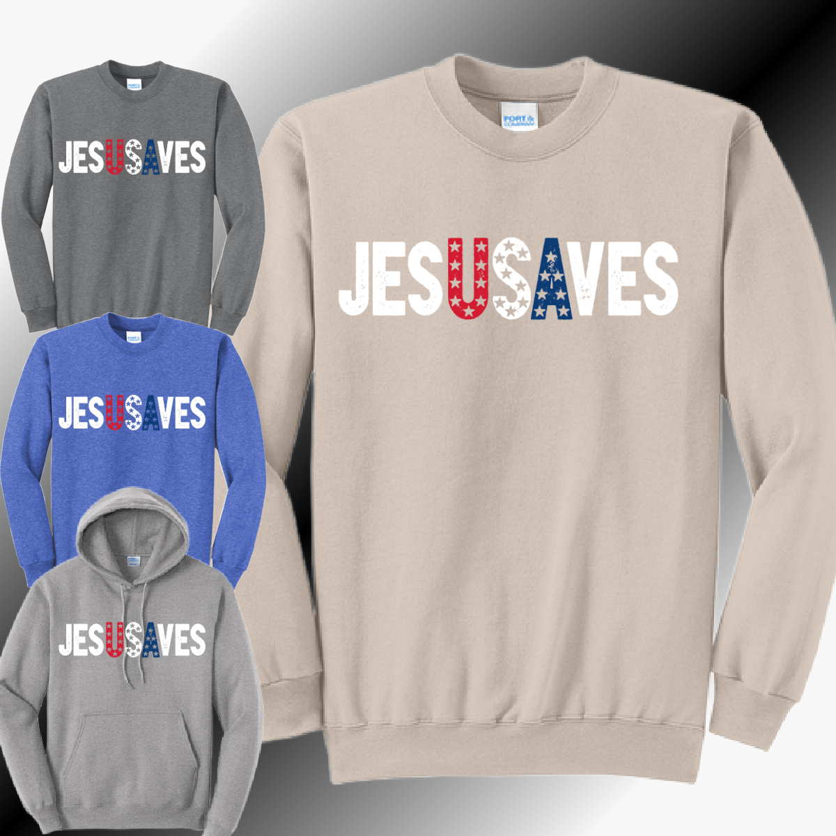 Jesus Saves jesUSAves - Basic Sweatshirt (Adult)