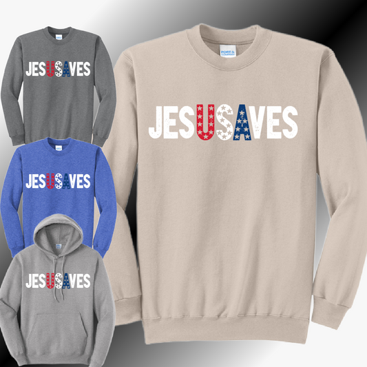 Jesus Saves jesUSAves - Basic Sweatshirt (Adult)