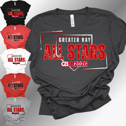 GBLL 2026 Allstars Grunge Logo - Bella Canvas Tee (Toddler, Youth, Adult, V Neck)