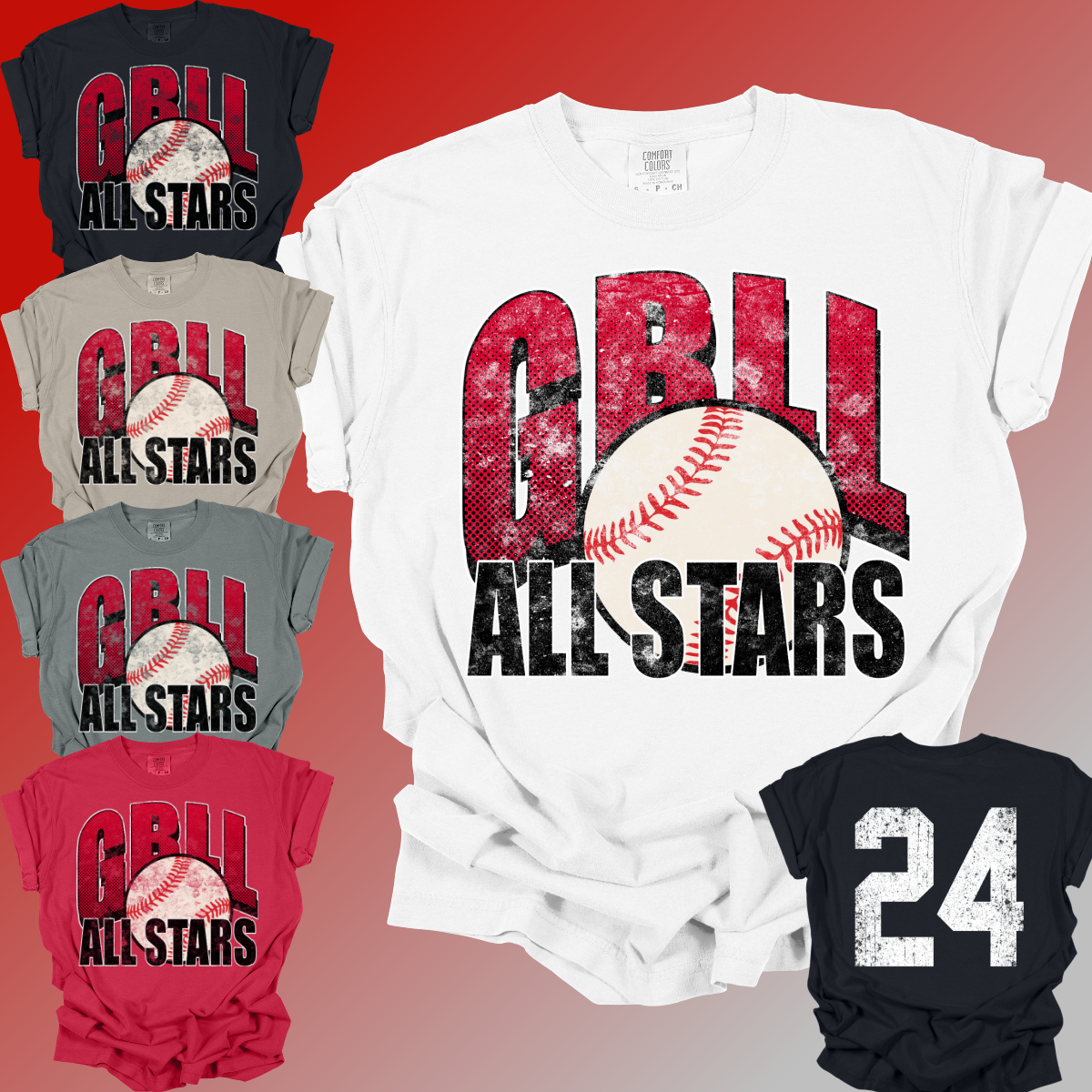 GBLL 2026 Allstars Oversized Design - Comfort Colors Tee (Adult)