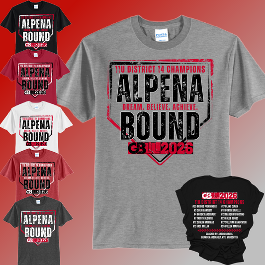 GBLL 2026 11u Alpena Bound - Basic Tee (Toddler, Youth & Adult)