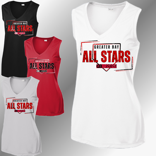 GBLL 2026 Allstars Grunge Logo - Performance V Neck Tank (Women)