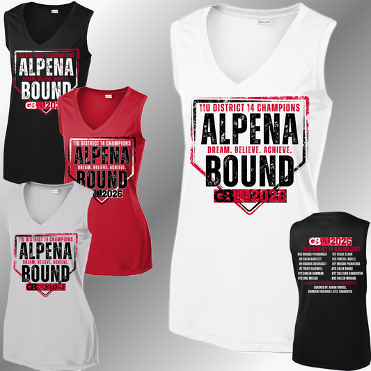 GBLL 2026 11u Alpena Bound - Performance V Neck Tank (Women)