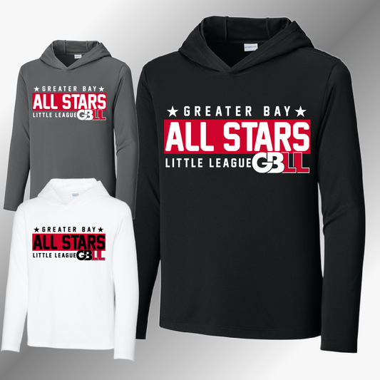 GBLL 2026 Allstars Block Design - Long Sleeve UV Performance Hooded Tee (Youth & Adult)