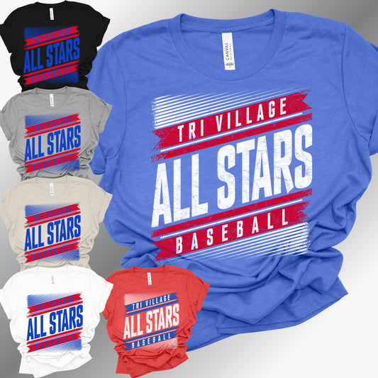 TVA 2026 Allstars Retro - Bella Canvas Tee (Toddler, Youth, Adult, V Neck)
