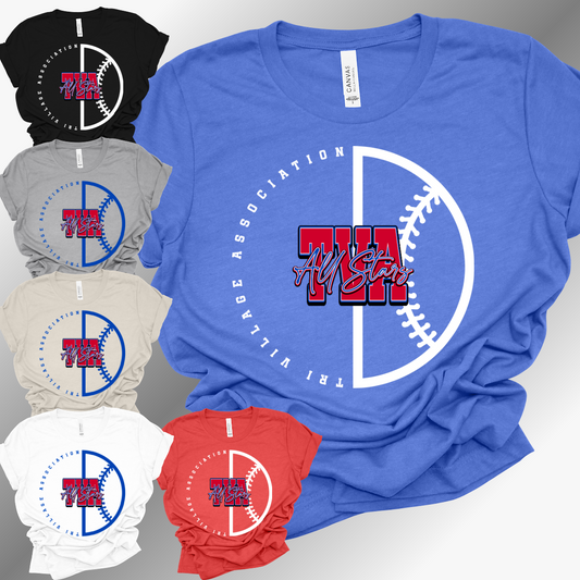 TVA 2026 All Stars Round - Bella Canvas Tee (Toddler, Youth, Adult, V Neck)