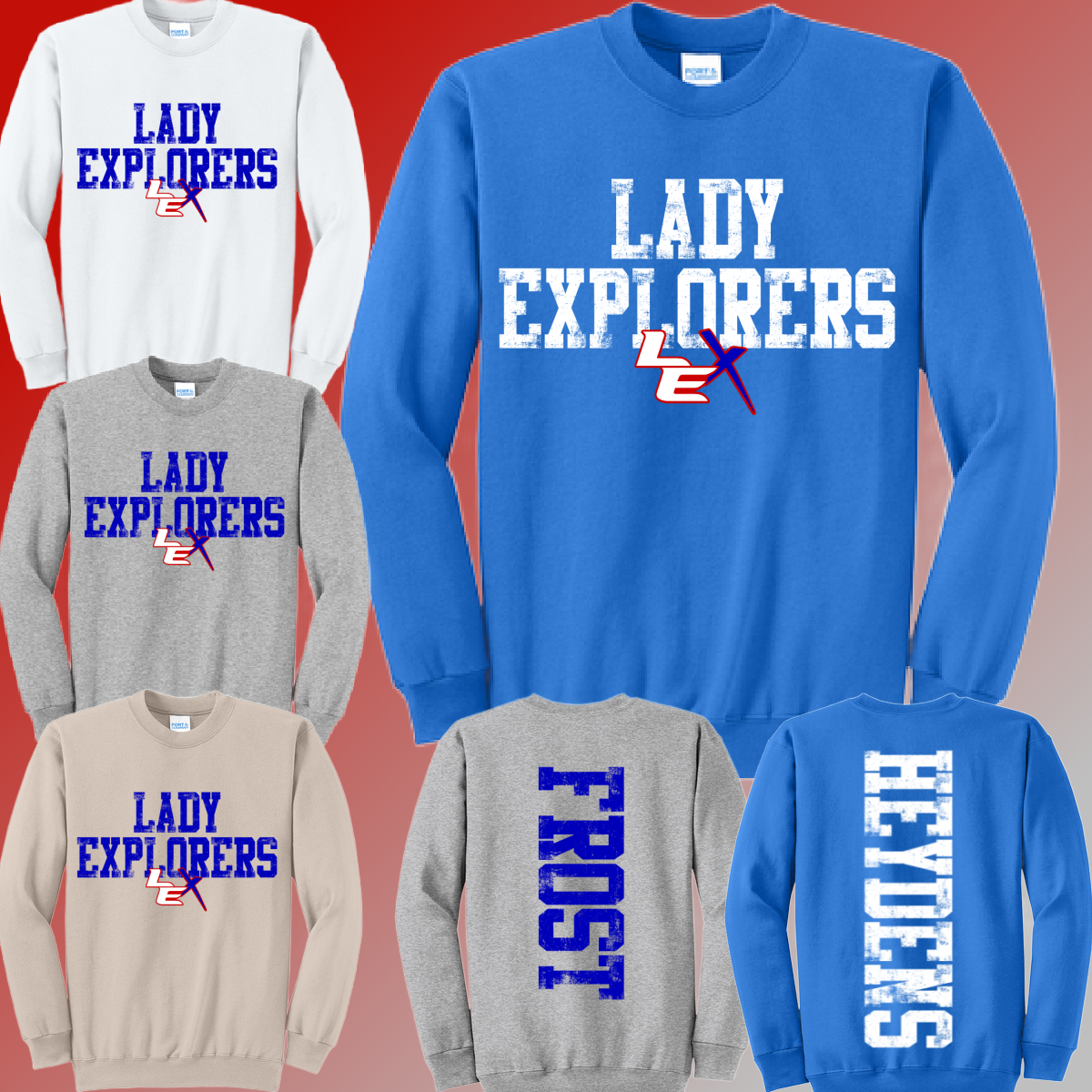 Lady Explorers SOFTBALL - Basic Sweatshirt (Youth & Adult)