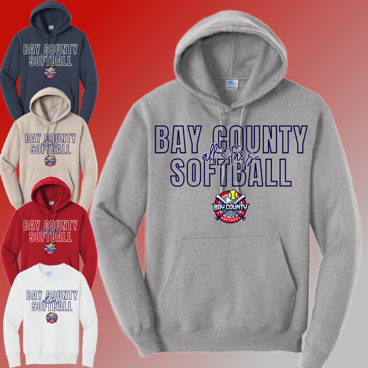 BCSLL 2026 All Stars Outline - Basic Sweatshirt (Youth & Adult)