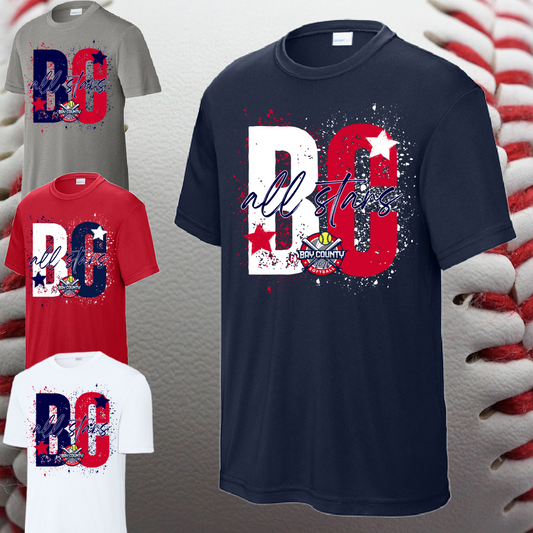 BCSLL 2026 All Stars Splatter - Performance Tee (Youth & Adult)