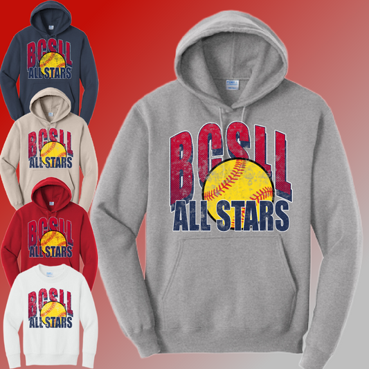 BCSLL 2026 All Stars Grunge - Basic Sweatshirt (Youth & Adult)