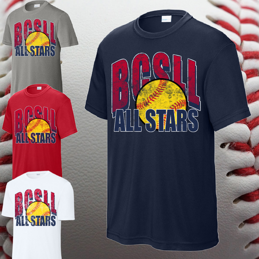 BCSLL 2026 All Stars Grunge - Performance Tee (Youth & Adult)