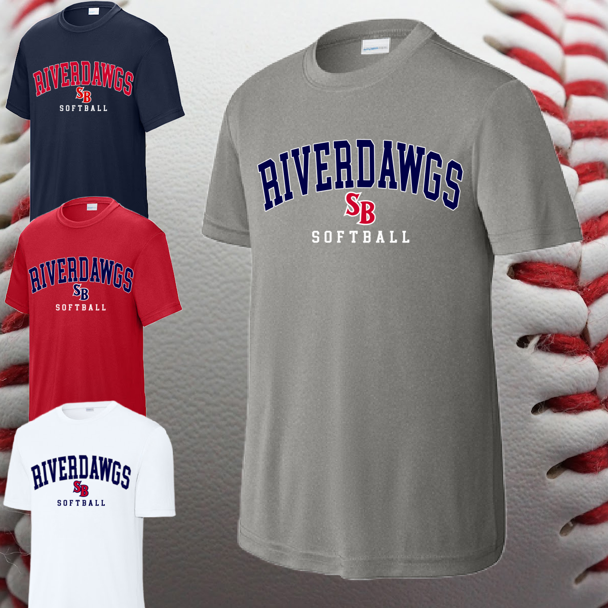 Saginaw Bay Riverdawgs SOFTBALL - Dri Fit Tee (Youth & Adult)