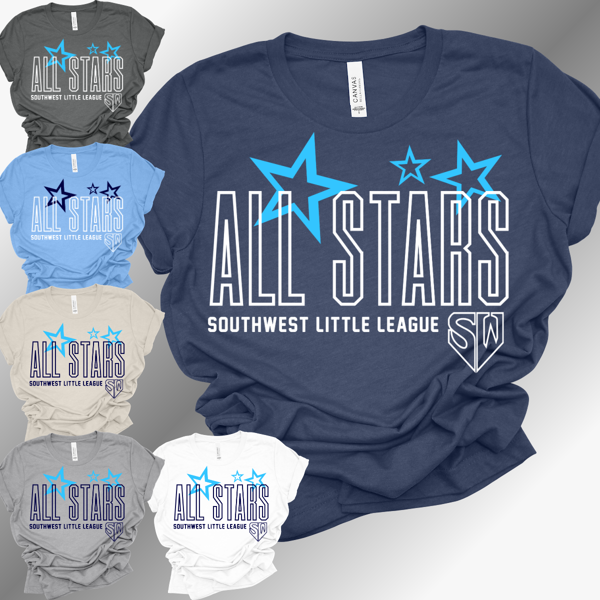 SWLL 2026 All Stars - Bella Canvas Tee (Toddler, Youth, Adult, V Neck)