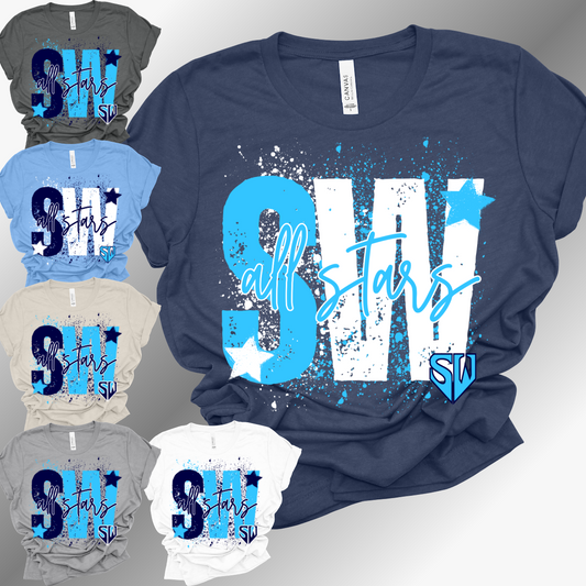 SWLL 2026 All Stars Splatter - Bella Canvas Tee (Toddler, Youth, Adult, V Neck)