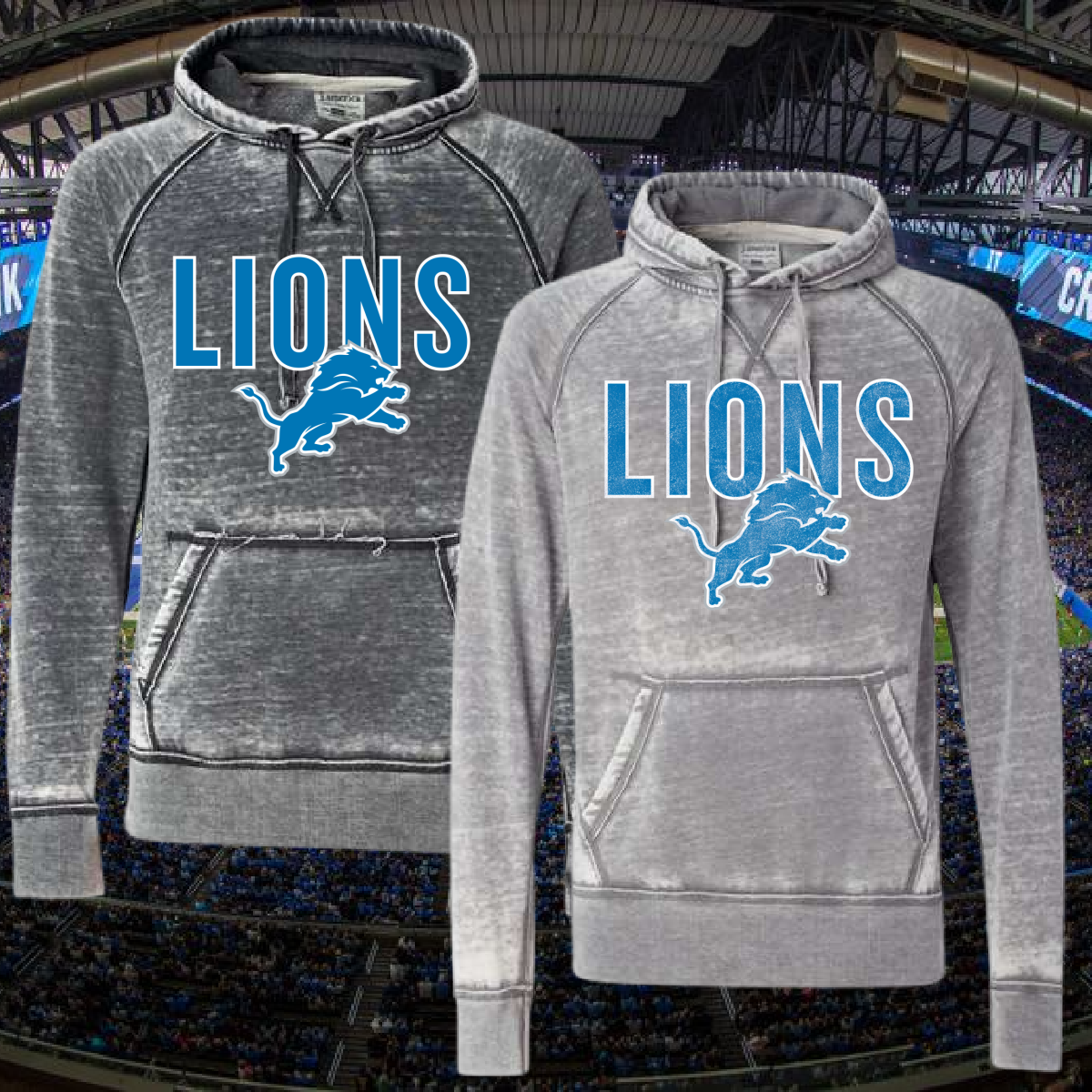 Detroit Football Zen Fleece Hoodies - (Adult)