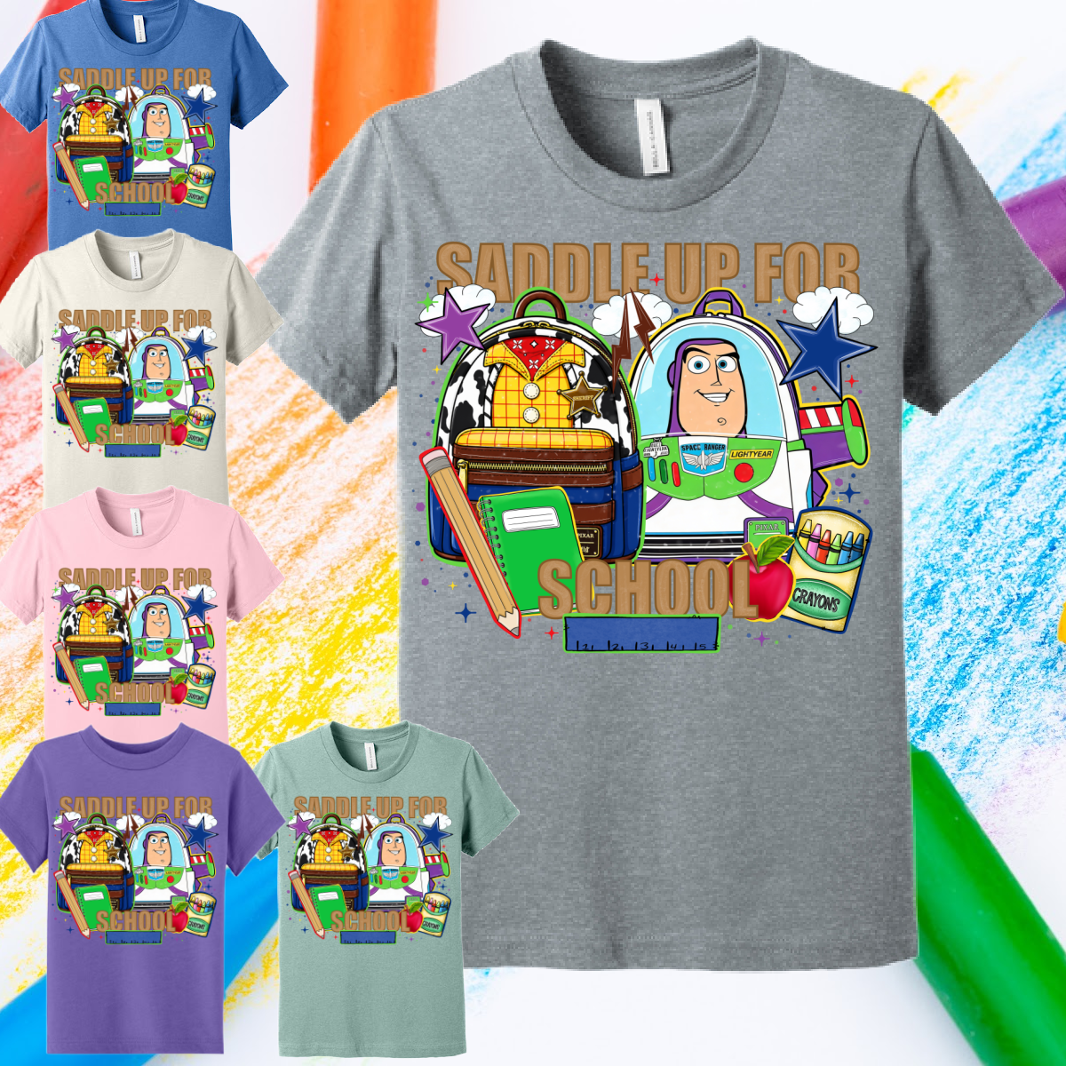 Saddle Up For School -  Bella Tee (Toddler & Youth)