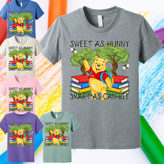 Sweet As Hunny Smart As Can Bee -  Bella Tee (Toddler & Youth)
