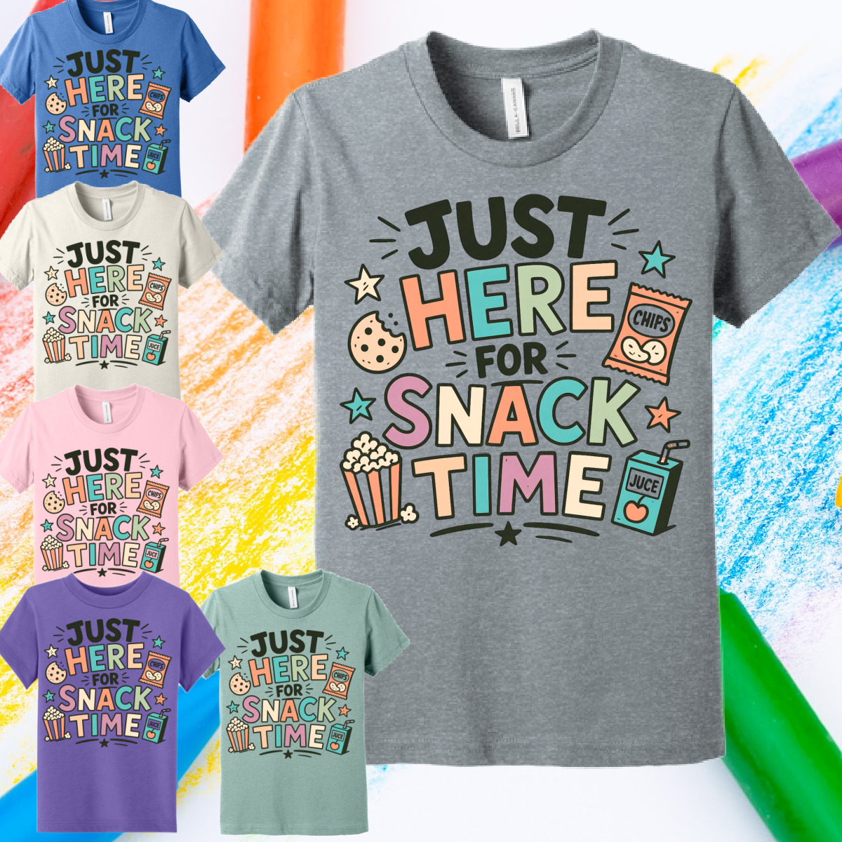 Just Here For Snack Time -  Bella Tee (Toddler & Youth)